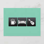 Drink, Slaap en Ukuleles Briefkaart (Voorkant)