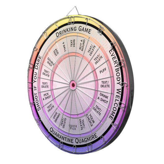 Drink Spel Al Regeling van de Douanetekst Dartbord (Voorkant Rechts)