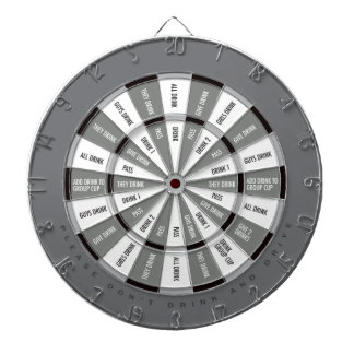 Drink Spel in Zwart-wit en grijs Dartbord