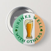 Drink - St Patrick's Day Button (Voorkant /achterkant)