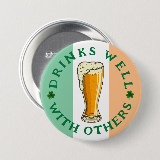 Drink - St Patrick's Day Button (Voorkant /achterkant)
