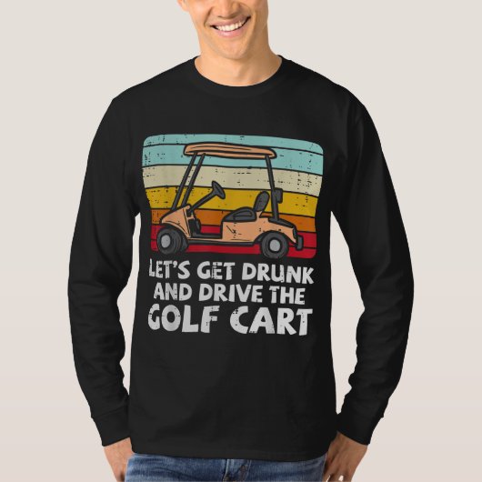 Drink station Golf Cart Retro Golfing Drink G T-shirt (Voorkant)