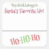 Drink Sticker Marker Naam Funny Christmas Gezegde (Voorkant)
