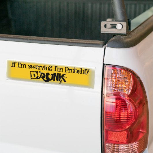 Drink stuurprogramma bumpersticker (Op Truck)