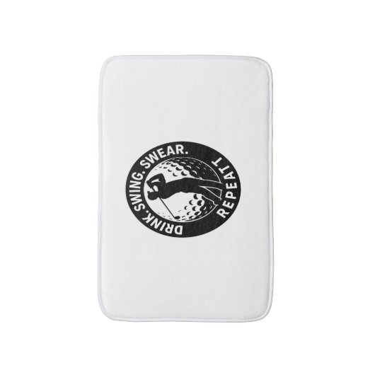 Drink Swing Swear Repeat Golf Badmat (Voorkant Verticaal)