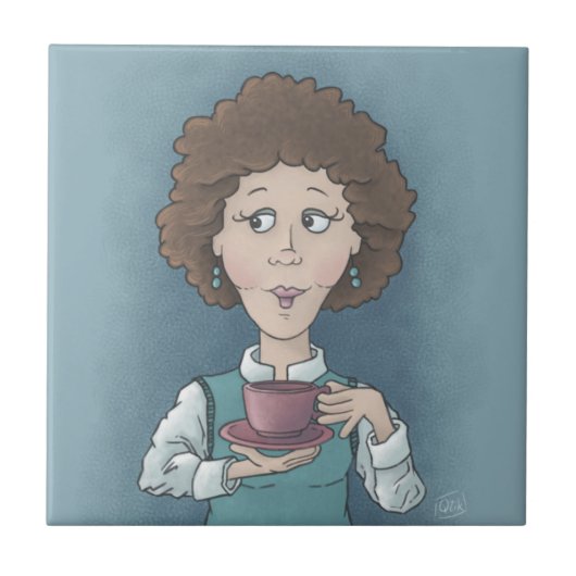 Drink Tea Ceramic Tile Tegeltje (Voorkant)