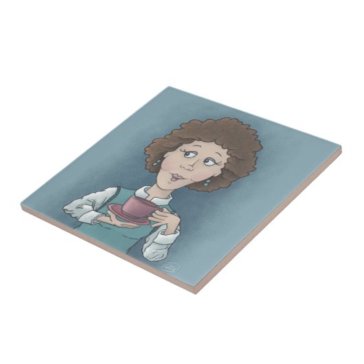 Drink Tea Ceramic Tile Tegeltje (Zijkant)