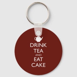 DRINK TEA EN EAT CAKE SLEUTELHANGER