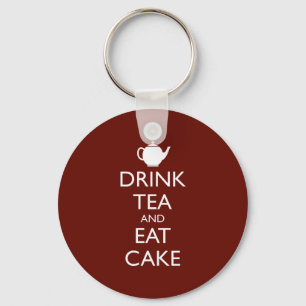 DRINK TEA EN EAT CAKE SLEUTELHANGER