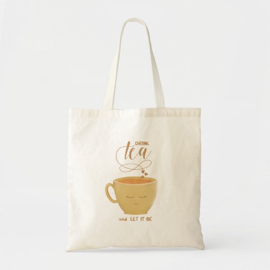 Drink Tea & Let It Be - Tote Tas (Voorkant)