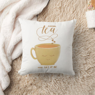 Drink Tea & Let It Be- Werpdek Kussen
