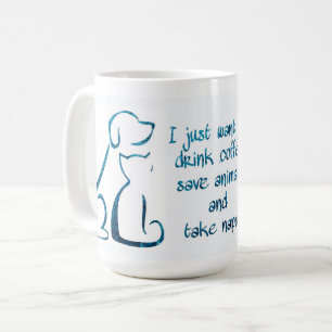 Drink Tea Save Animals - Rescue Pet - Dierenvriend Koffiemok