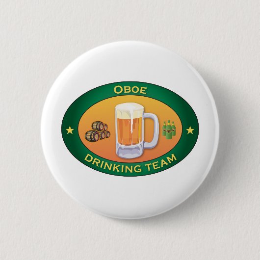 Drink team van Oboe Ronde Button 5,7 Cm (Voorkant)