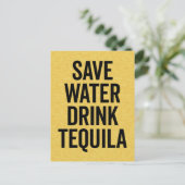 Drink Tequila Funny Quote Briefkaart (Staand voorkant)