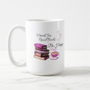 "Drink thee. Boeken lezen. Wees gelukkig. – Gezell Koffiemok