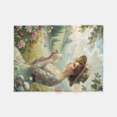 Drink thee in de tuin fleece deken (Voorkant (Horizontaal))