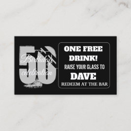 Drink Ticket Verjaardagsbar Token Gepersonaliseerd