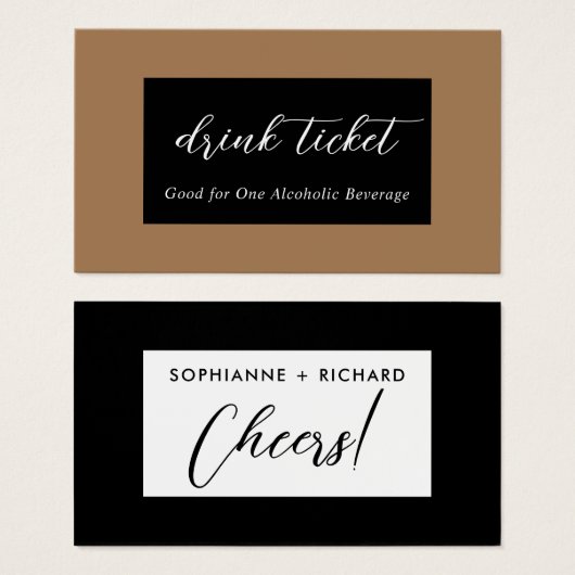 Drink Ticket Visitekaartje (Voorkant /achterkant)