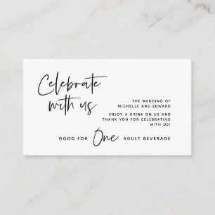 Drink Ticket, Volwassen Drank, Vier met ons Informatiekaartje