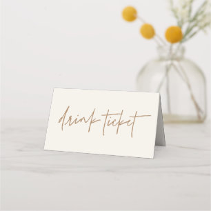 Drink Ticket Wedding Bar Event Token Tent Kaarten Klantenkaartje