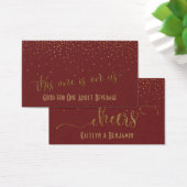 Drink Tickets, Faux Gold Glitter Confetti Burgundy (Bureau)