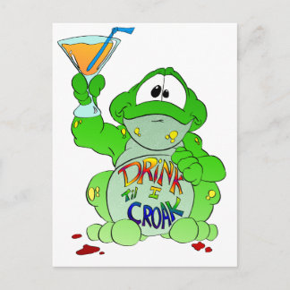 Drink tot je Croak Briefkaart