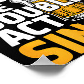 Drink Triple See Double Act Single - Funny Drinkin Poster (Hoek)