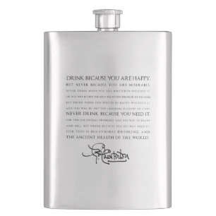 Drink ... U bent een Happy-Chesterton Wisdom-fles Heupfles
