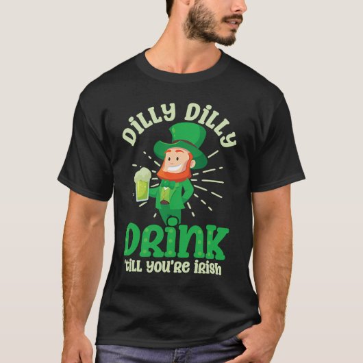 Drink Until Irish  St Patricks Day T-shirt (Voorkant)
