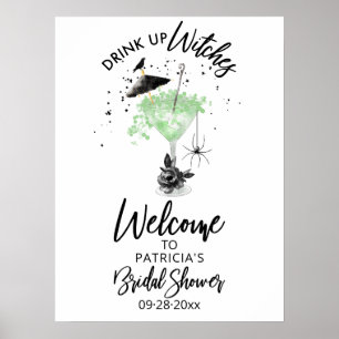 Drink up Heksen Bruiloft Feest Welkom Bord Poster
