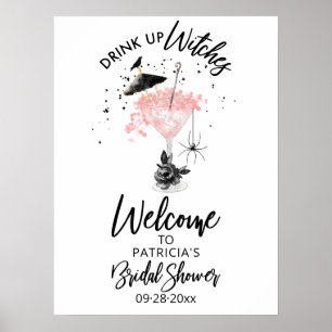 Drink up Heksen Bruiloftsborrel Welkomstbord Poster