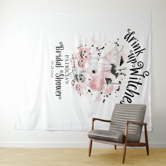 Drink up Heksen Halloween Bruidsfeest Backdrop Wandkleed (In Situ (horizontaal))