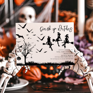 Drink up heksen Halloween feestuitnodiging Kaart
