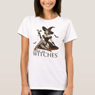 Drink up heksen retro grappig Halloween T-shirt
