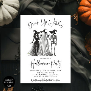 Drink Up Witches Cocktails Volwassen Halloween Par Kaart