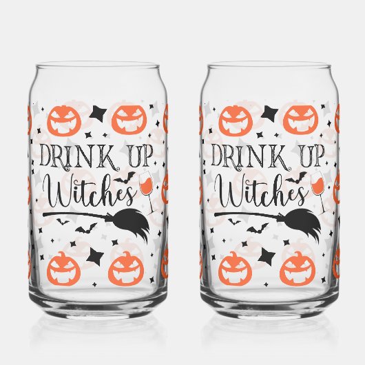 Drink Up Witches Halloween Blikvorm Glas (Links)