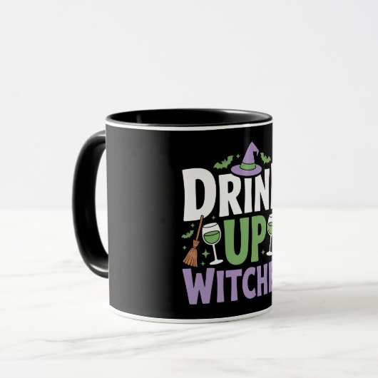 Drink Up Witches Halloween Party Mok (Voorkant links)