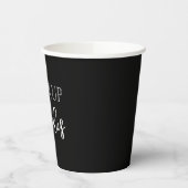 Drink Up Witches Zwart & Wit Halloween Cups Papieren Bekers (Links)