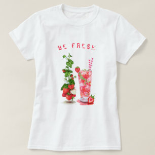 Drink van aardbeiensap - zomervruchten t-shirt