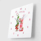 Drink van aardbeiensap - zomervruchten  vierkante klok (Hoek)