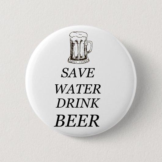 Drink van bier ronde button 5,7 cm (Voorkant)