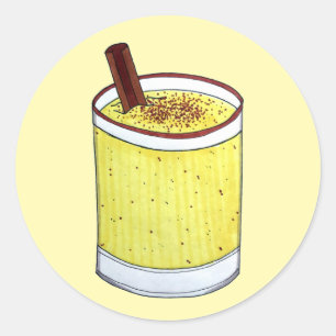Drink van de Coquito Puerto Rican Eggnog Rum met k Ronde Sticker