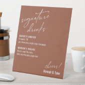 Drink van de hedendaagse handtekening Terracotta Reclamebord Met Voetstuk (Insitu)