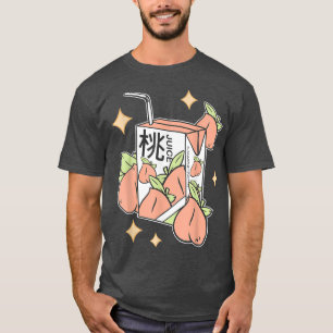 Drink van de Japanse peach Juice Kawaii Manga Anim T-shirt