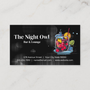 Drink van gemengde bessencocktails   bar visitekaartje