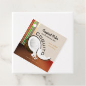 Drink van kokosvruchten bedankjes labels (In situ)