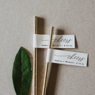 Drink van stro Label Vlag Matig Romantische wedloo