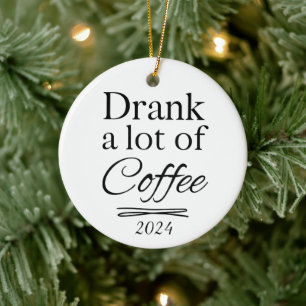 Drink veel koffie keramisch ornament