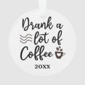 Drink veel koffiekerstmis 2023 ornament (achterkant)