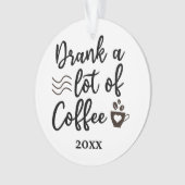 Drink veel koffiekerstmis 2023 ornament (voorkant)